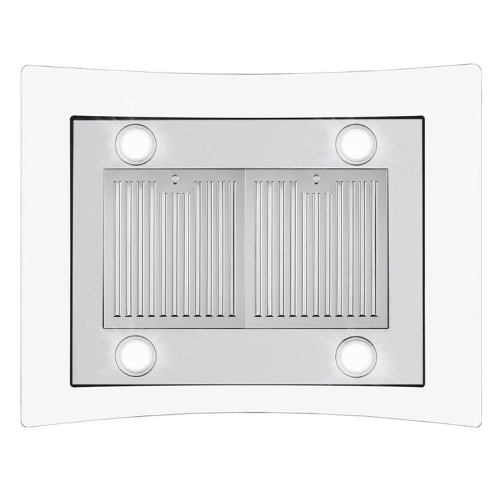 Cosmo 30-Inch 380 CFM Ducted Island Range Hood in Stainless Steel with Tempered Glass (COS-668ICS750) Cosmo
