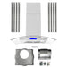 Cosmo 36-Inch 380 CFM Island Range Hood in Stainless Steel with Tempered Glass (COS-668ICS900-DL) Cosmo