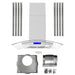 Cosmo 4 - Piece Appliance Package - 36-Inch 240V Dual Fuel Range 36-Inch Range Hood Dishwasher and Refrigerator (COS-4PKG-207) Cosmo