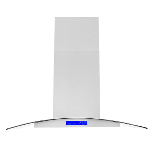 Cosmo 36-Inch 380 CFM Island Range Hood in Stainless Steel with Tempered Glass (COS-668ICS900-DL) Cosmo