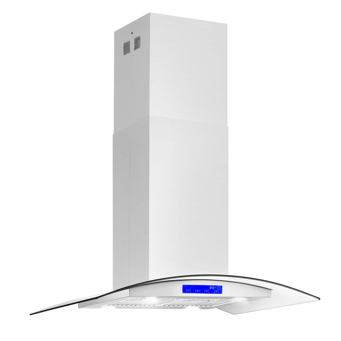 Cosmo 36-Inch 380 CFM Island Range Hood in Stainless Steel with Tempered Glass (COS-668ICS900-DL) Cosmo