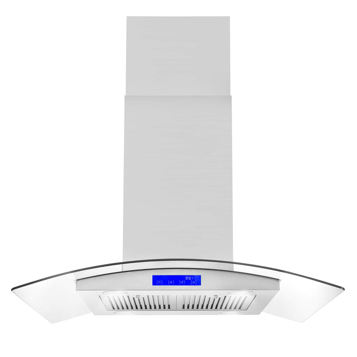 Cosmo 4 - Piece Appliance Package - 36-Inch 240V Dual Fuel Range 36-Inch Range Hood Dishwasher and Refrigerator (COS-4PKG-207) Cosmo