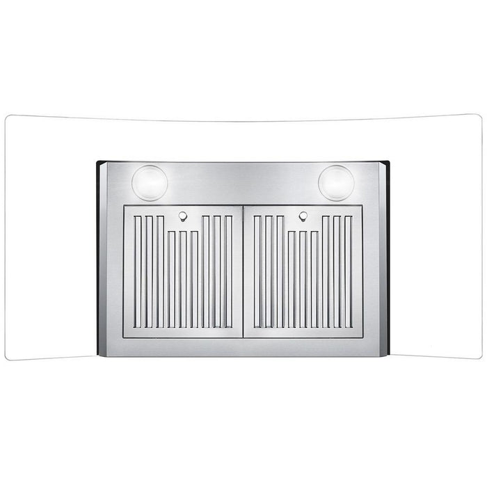 Cosmo 36-Inch 380 CFM Ductless Wall Mount Range Hood in Stainless Steel with Tempered Glass (COS-668WRC90-DL) Cosmo