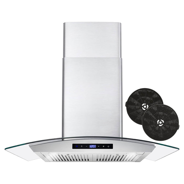 Cosmo 4-Piece Appliance Package - 30-Inch Gas Range, Wall Mount Range Hood, Dishwasher and Refrigerator in Stainless Steel (COS-4PKG-126) Cosmo