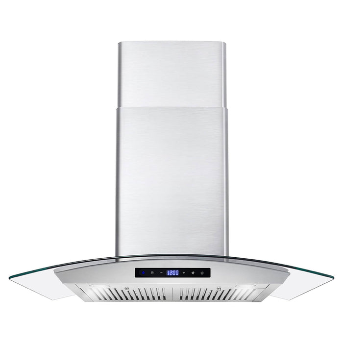 Cosmo 4-Piece Appliance Package - 30-Inch Gas Range, Wall Mount Range Hood, Dishwasher and Refrigerator with Water Dispenser in Stainless Steel (COS-4PKG-708) Cosmo