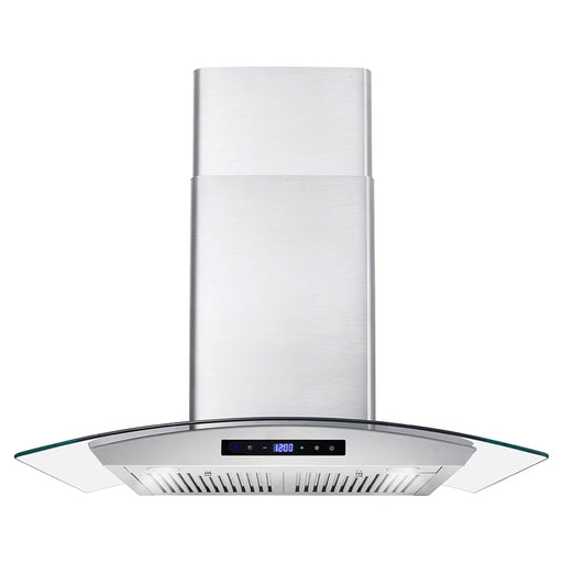 Cosmo 30-Inch 380 CFM Ducted Wall Mount Range Hood in Stainless Steel with Tempered Glass (COS-668WRCS75) Cosmo