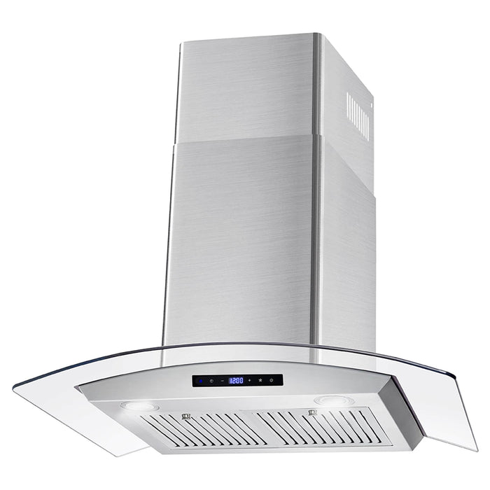 Cosmo 4-Piece Appliance Package - 30-Inch Gas Range, Wall Mount Range Hood, Dishwasher and Refrigerator with Water Dispenser in Stainless Steel (COS-4PKG-708) Cosmo