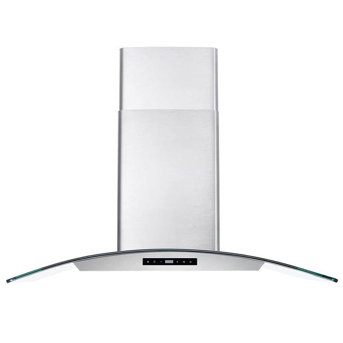 Cosmo 36-inch 380 CFM Ductless Wall Mount Range Hood in Stainless Steel with Tempered Glass (COS-668WRCS90-DL) Cosmo