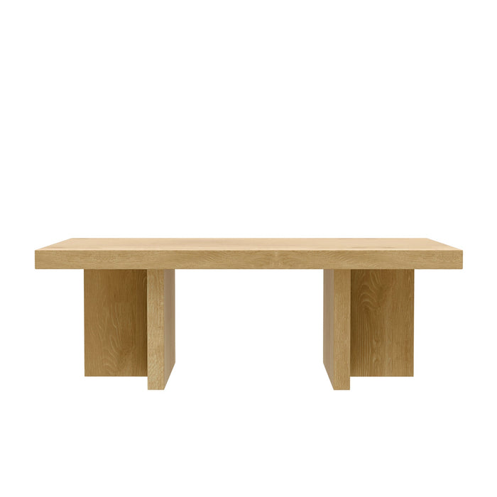 Alpine Furniture Cleo Donte Rectangular Coffee Table, Natural