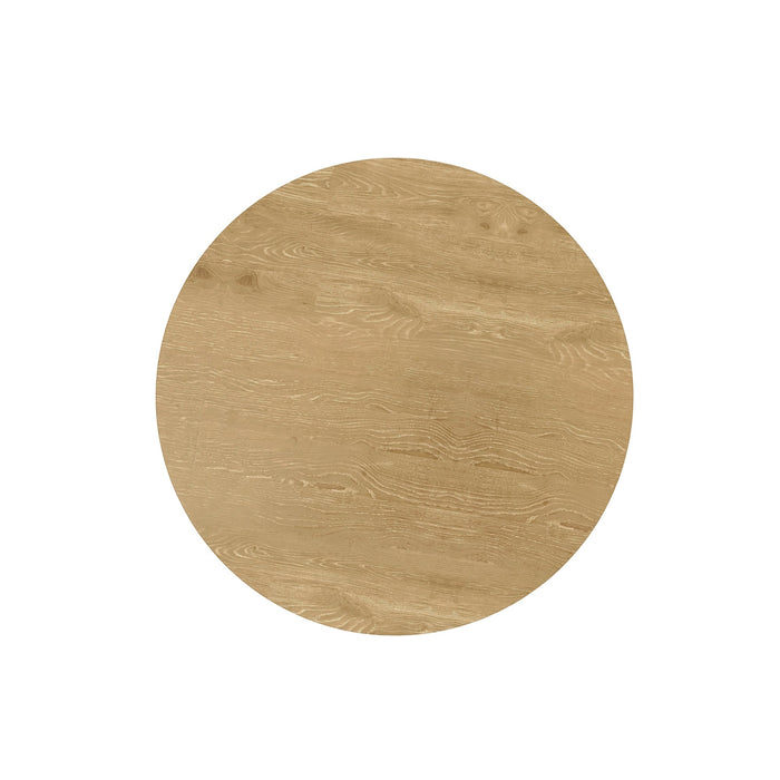 Alpine Furniture Cleo Donte Round Coffee Table, Natural