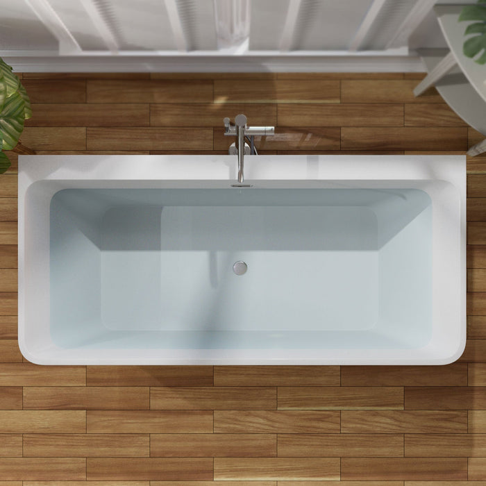 Empava 67" Freestanding Soaking Tub with Center Drain EMPV-67FT1516 Empava