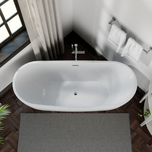 Empava 69" Freestanding Soaking Tub with Center Drain EMPV-69FT1603 Empava