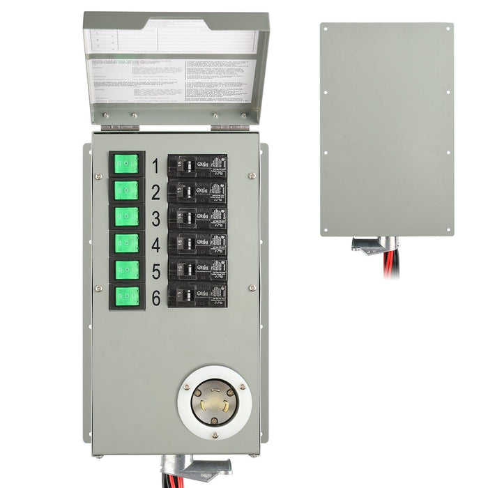 Nature's Generator Refurbished - 120V 30A 6-Circuit Non-Automatic Transfer Switch - Detail View