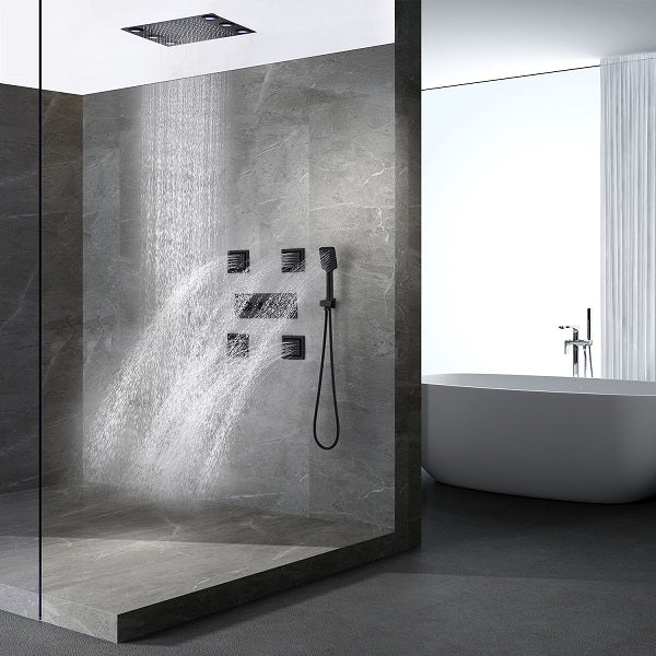 Cascada Showers 14"x20" LED Shower System with 4-Way Shower Mixer - Product Image 12