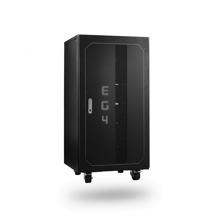 EG4 LifePower4 Lithium Batteries Kit - 30.72kWh - 6 Server Rack Batteries With Pre-Assembled Enclosed Rack - With Door & Wheels - Welded - view 5