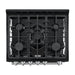Forno Leonardo Espresso 30-Inch Gas Range in Black with Stainless Steel Handle (FFSGS1116-30BLK) FORNO