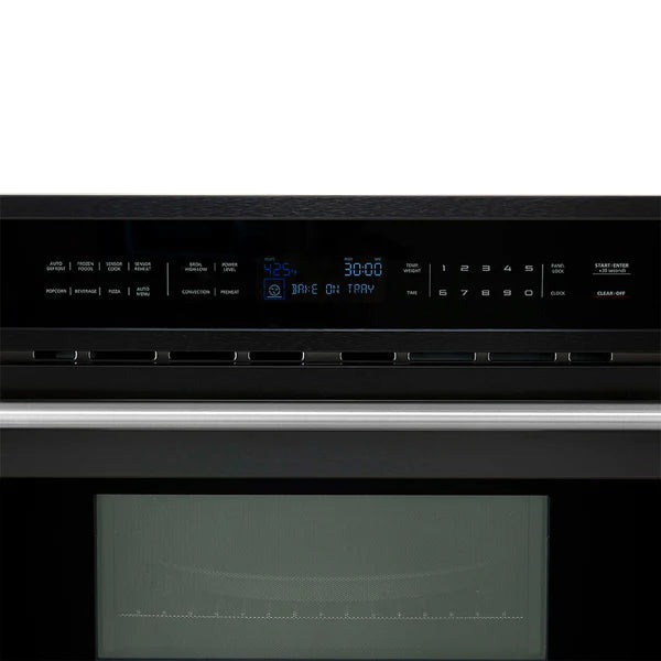 Forno Oliena Espresso 30-Inch 1.6 Cu.ft Compact Oven in Black with Stainless Steel Handle FMWDR3093-30BLK FORNO