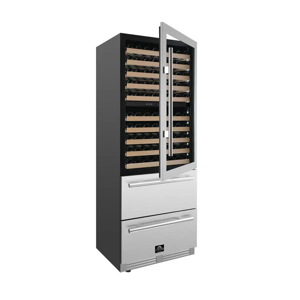 Forno Celano 30-Inch 21.3 Cu.ft Dual Zone Wine Cellar & Beverage Cooler (FWCDR6697-30S) FORNO