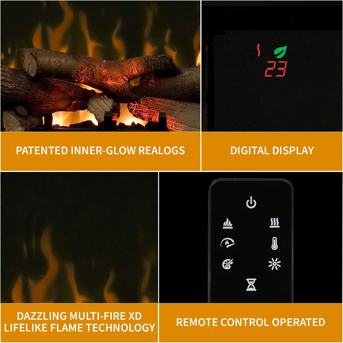 Dimplex 33-In Multi-Fire XD Plug-In Electric Fireplace Insert (PF3033HL) Dimplex