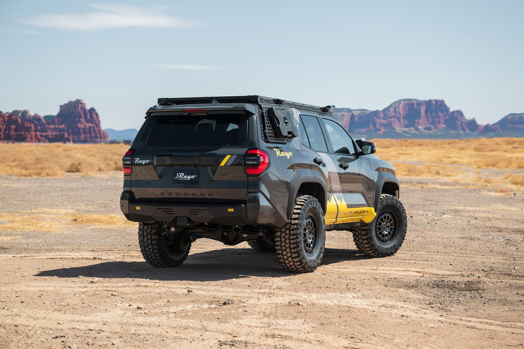 Rago Fabrication 2025-2026 Toyota 4Runner Center Mount Rear Bumper – installed on vehicle, image 11 of 20