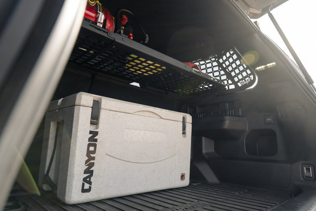 Rago Fabrication 2025-2026 Toyota 4Runner Molle Panel Storage Shelf – installed on vehicle, image 19 of 19