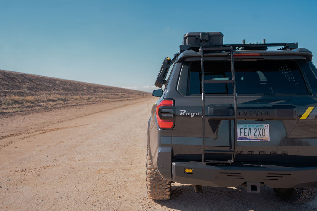 Rago Fabrication 2025-2026 Toyota 4Runner Rear Hatch Ladder – installed on vehicle, image 10 of 15