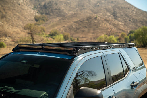 DV8 Offroad 2025-2026 Toyota 4Runner Roof Rack Light Cutout Fairing – installed on vehicle, image 2 of 11