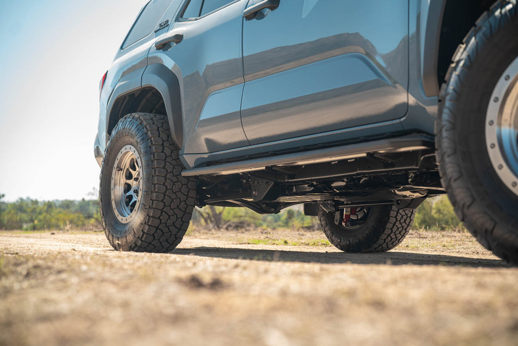DV8 Offroad 2025-2026 Toyota 4Runner Trailing Arm Skid Plates – installed on vehicle, image 6 of 9