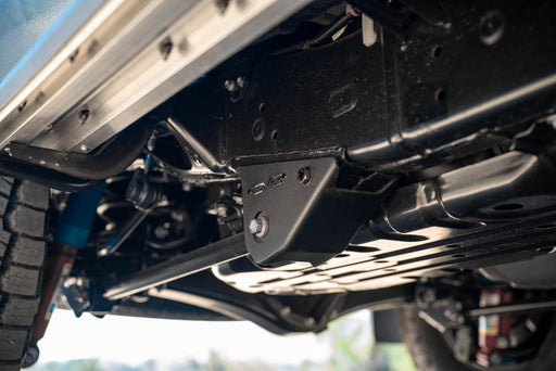 DV8 Offroad 2025-2026 Toyota 4Runner Trailing Arm Skid Plates – installed on vehicle, image 2 of 9