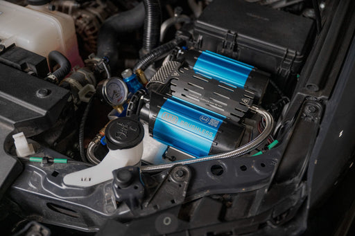 Rago Fabrication 2025-2026 Toyota 4Runner Under-Hood Air Compressor Mount – installed on vehicle, image 2 of 17