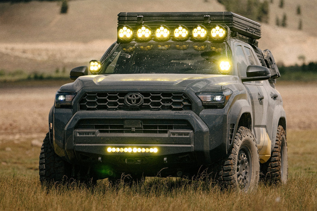 Rago Fabrication 2010-2025 Toyota Rago Roof Rack Baja Designs LP6 Round Light Mount – image 7 of 16