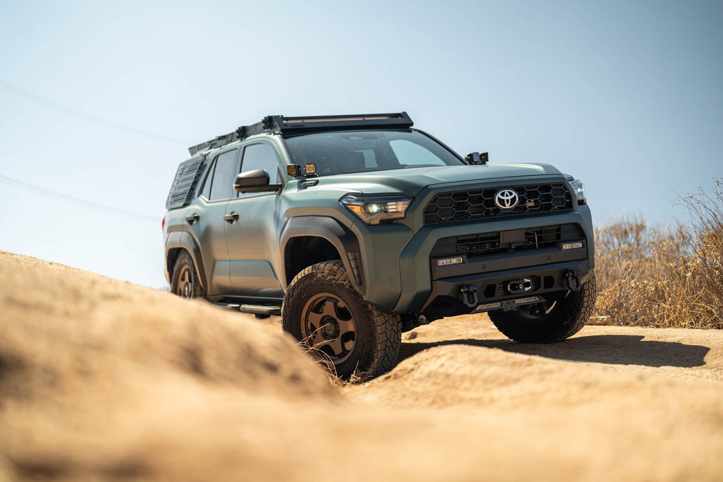 DV8 Offroad 2025-2026 Toyota 4Runner Centric Winch Front Bumper – installed on vehicle, image 4 of 15