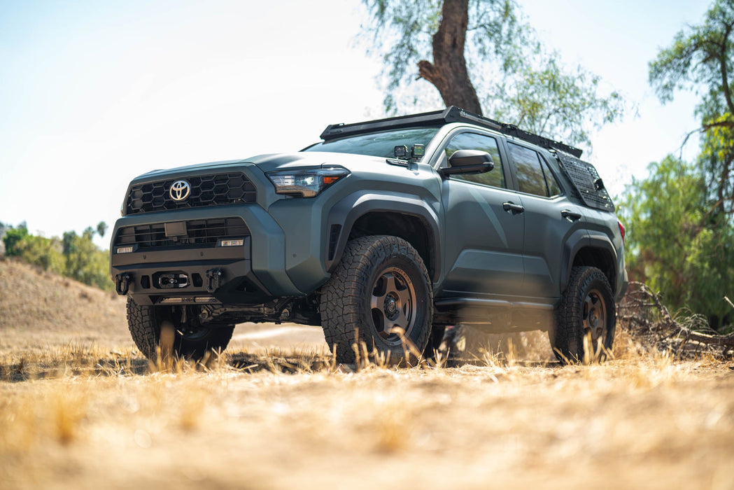DV8 Offroad 2025-2026 Toyota 4Runner Centric Winch Front Bumper – installed on vehicle, image 3 of 15