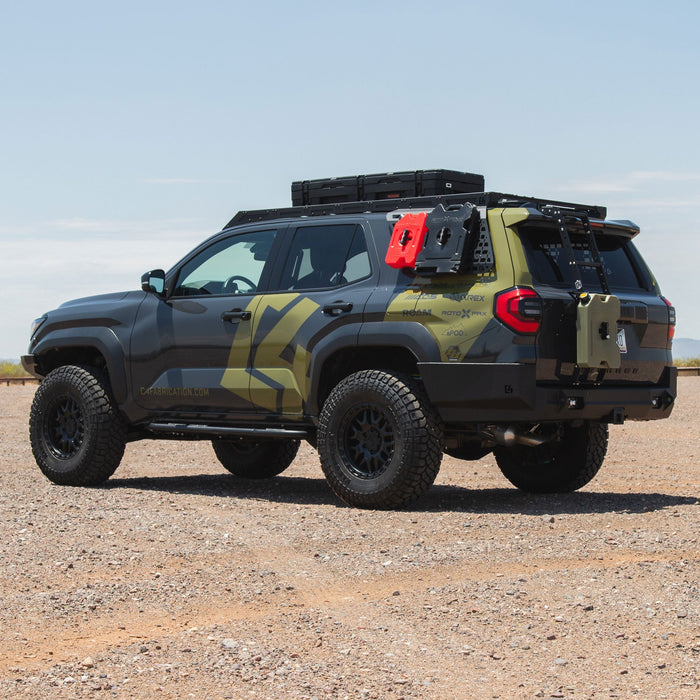 C4 Fabrication 2025-2026 Toyota 4Runner Overland Series Rear Bumper – installed on vehicle, image 10 of 18
