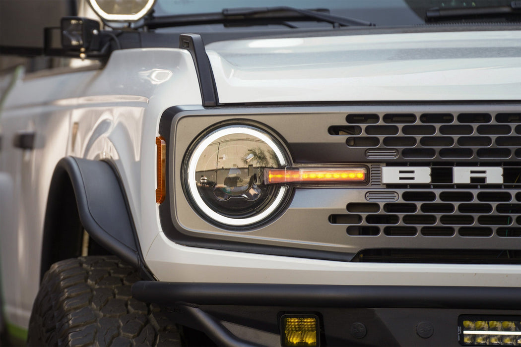 DV8 Offroad 2021-2026 Ford Bronco Black Headlights – on the trail, image 3 of 20