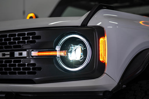 DV8 Offroad 2021-2026 Ford Bronco Black Headlights – installed on vehicle, image 2 of 20