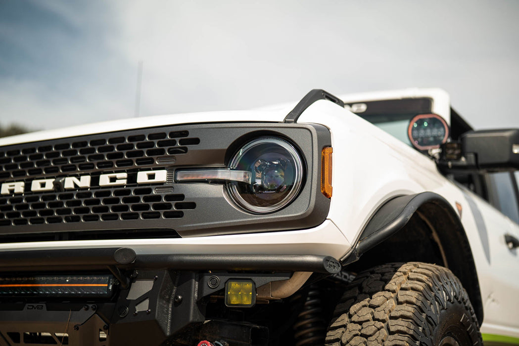 DV8 Offroad 2021-2026 Ford Bronco Black Headlights – installed on vehicle, image 14 of 20