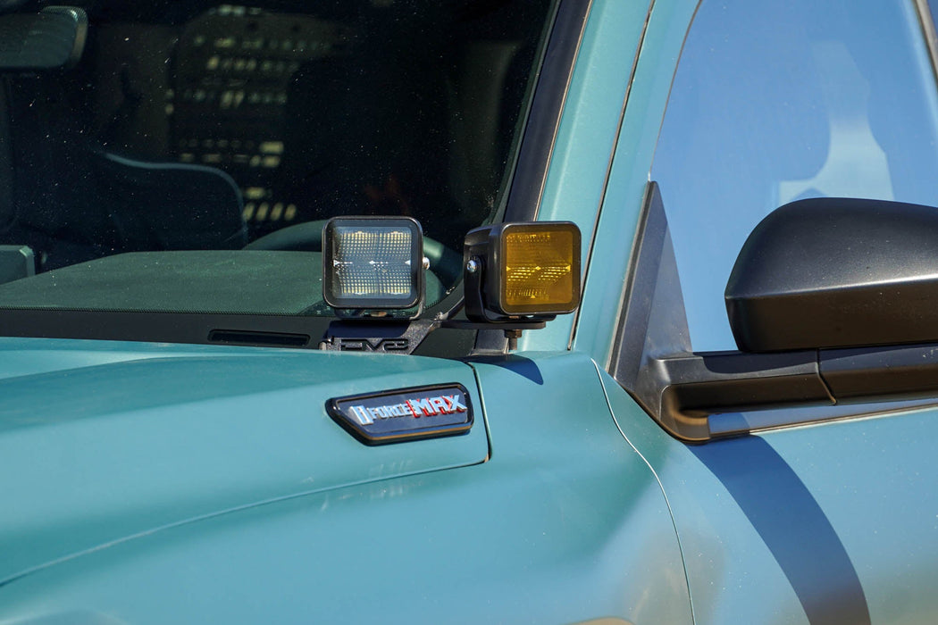 DV8 Offroad 2025-2026 Toyota 4Runner Ditch Light Brackets – installed on vehicle, image 2 of 13