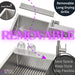 Forno Acqua 33-Inch Drop-In/Undermount 40/60 Double Bowl Sink with Retractable Faucet &... Kitchen Appliance - Dimensions