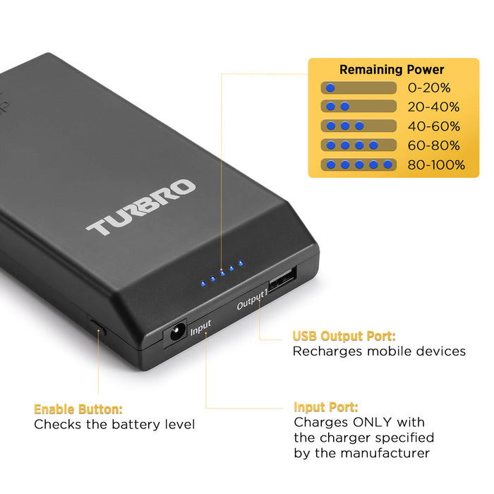 AirSupply MS12 Replacement Battery, 19,200mAh Rechargeable, 50-Hour Runtime