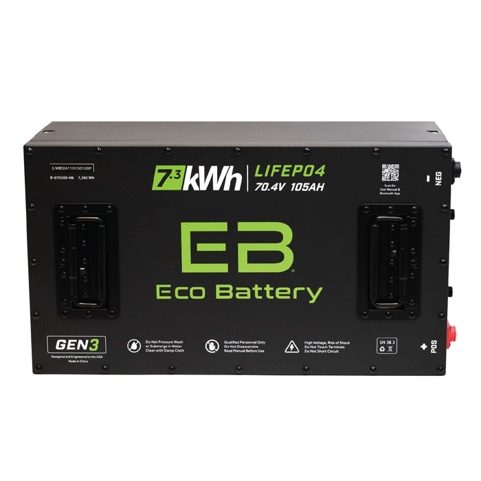 70V 105Ah LiFePO4 Battery Bundle / Yamaha Drive / Yamaha G29 - angle view