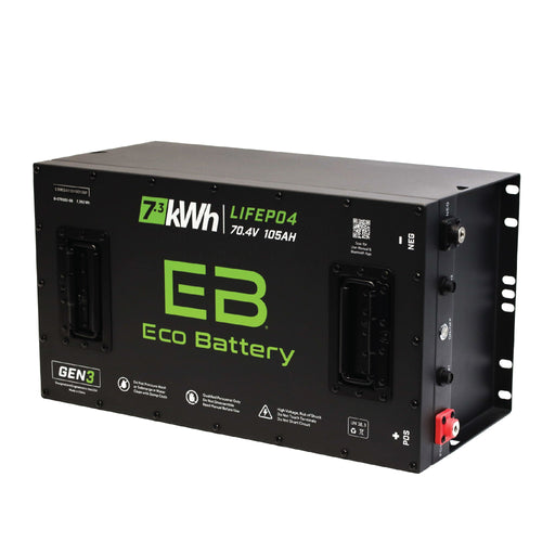 70V 105Ah LiFePO4 Battery - angle view