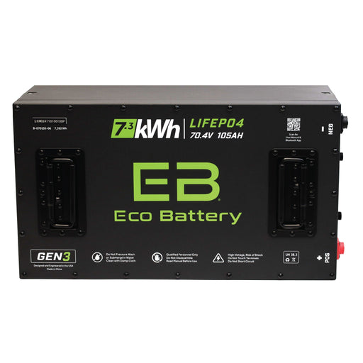 70V 105Ah LiFePO4 Battery Bundle / EZGO TXT - angle view