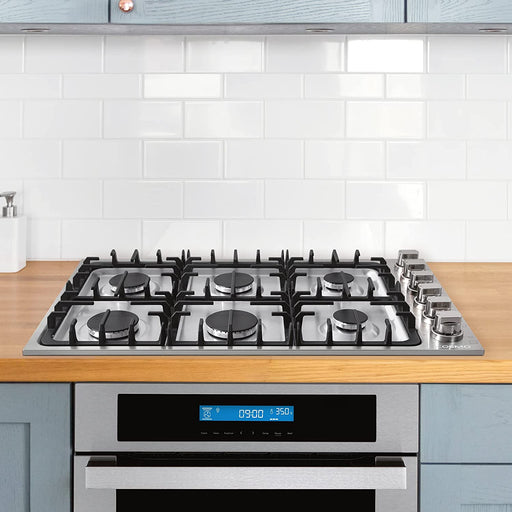 Cosmo 36-Inch Gas Cooktop with 6 Burners in Stainless Steel (COS-DIC366) Cosmo