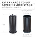 Utility Sink Freestanding Extra Large Toilet Paper Holder (Matte Black Finish) Bathroom Fixture - Side View