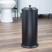 Utility Sink Freestanding Extra Large Toilet Paper Holder (Matte Black Finish) Bathroom Fixture - Detail View