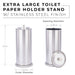Utility Sink Freestanding Extra Large Toilet Paper Holder (Stainless Steel Finish) Bathroom Fixture - Side View