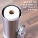 Utility Sink Freestanding Extra Large Toilet Paper Holder (Stainless Steel Finish) Bathroom Fixture - Close-Up
