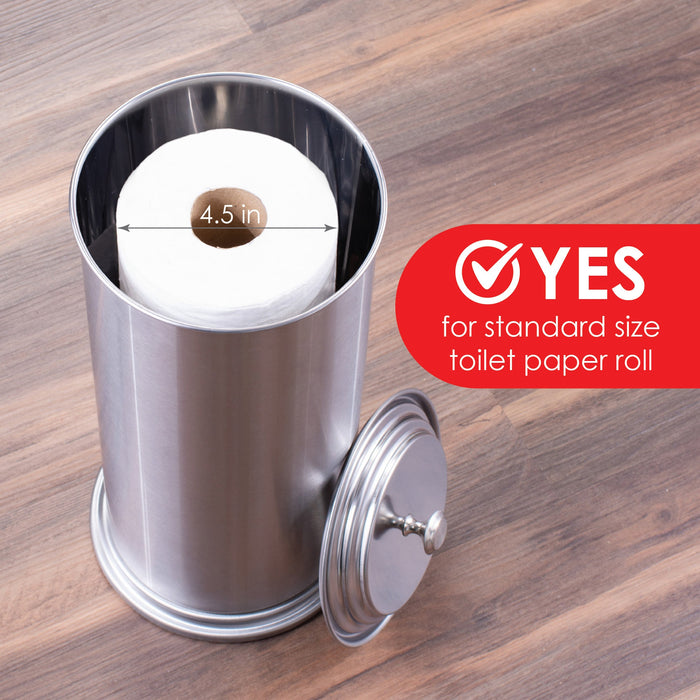 Utility Sink Freestanding Extra Large Toilet Paper Holder (Stainless Steel Finish) Bathroom Fixture - Dimensions