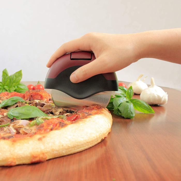 Chicago Brick Oven Pizza Wheel Cutter with Cover